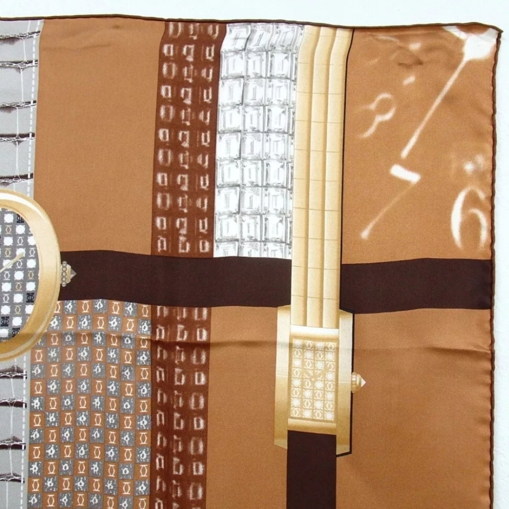 Auth Carter Watch/Clock Silk Scarf - Picture 7 of 7